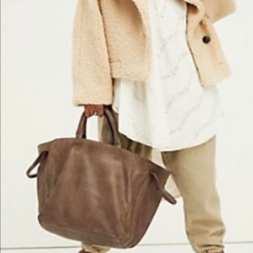 NWOT Free People Leslie Leather Tote